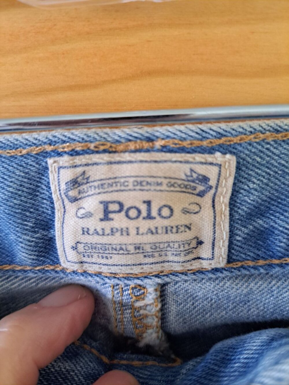 Polo Ralph Lauren Phinley Denim Pencil Jean Skirt Size 25 Retro Festival Boho - Picture 4 of 13